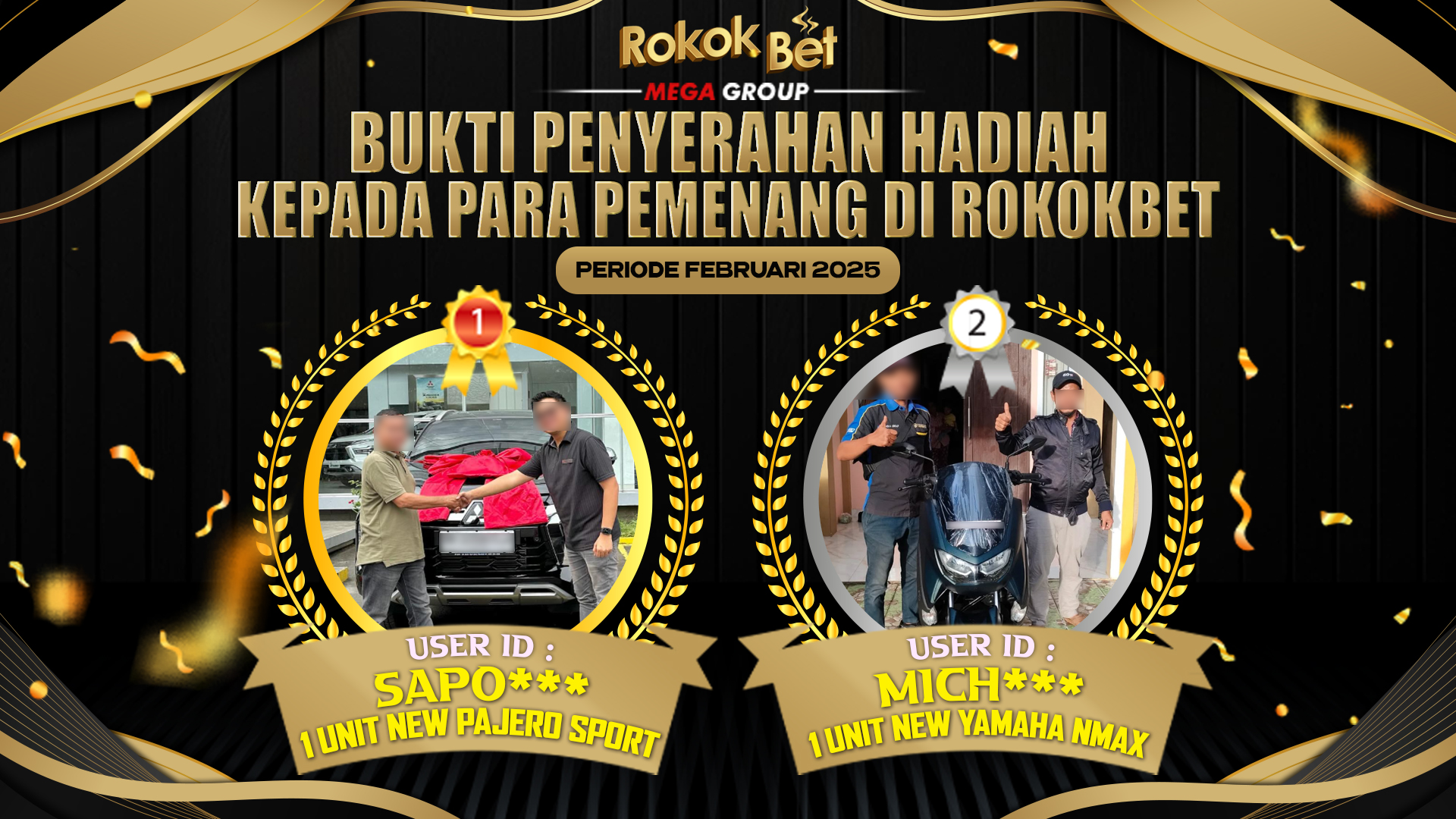 Selamat Kepada Member Setia ROKOKBET Sudah Memenangkan Satu Unit Mobil Pajero Sport